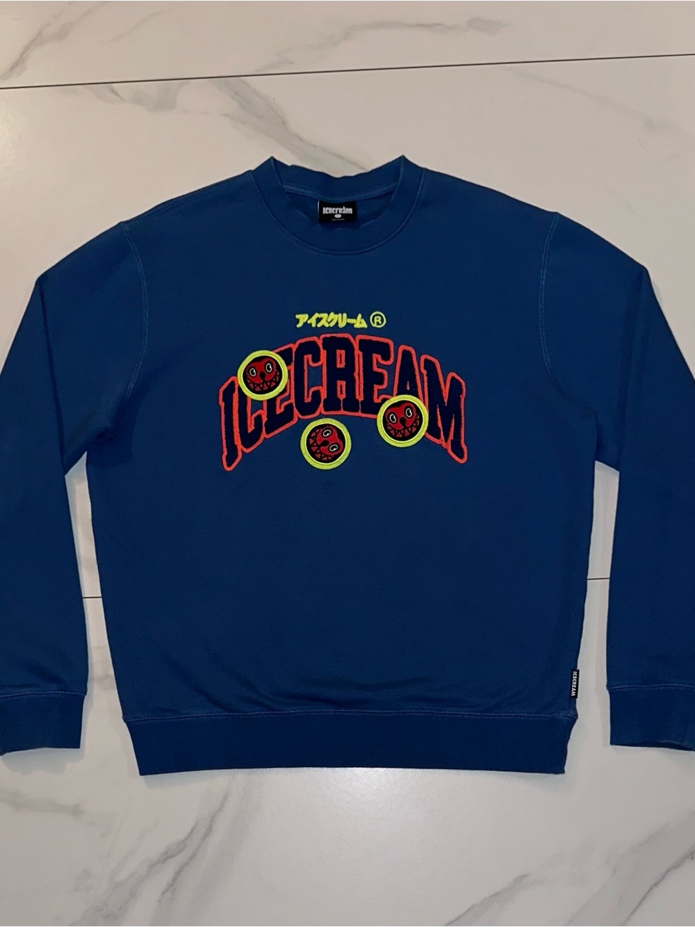 2022 ICECREAM End Game Crewneck Sweatshirt Dark Blue